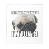 KATTEN ZIJN MISERBAAR IK BEN VRIJ :-) MEME NOTITIEBLOK (Voorkant)