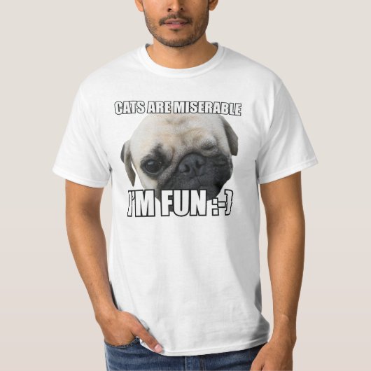 KATTEN ZIJN MISERBAAR IK BEN VRIJ :-) MEME T-SHIRT (Voorkant)