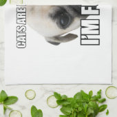 KATTEN ZIJN MISERBAAR IK BEN VRIJ :-) MEME THEEDOEK (Gevouwen)