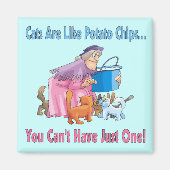 Katten zijn net aardappelchips magneet (Voorkant)