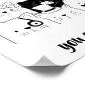 Katten zijn net als aardappelchips / grappige kat poster (Hoek)