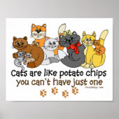 Katten zijn net als Gezegde van aardappelchips Poster (Voorkant)