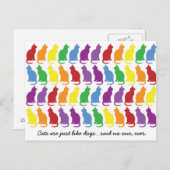 Katten zijn net als honden Briefkaart (Voorkant / Achterkant)
