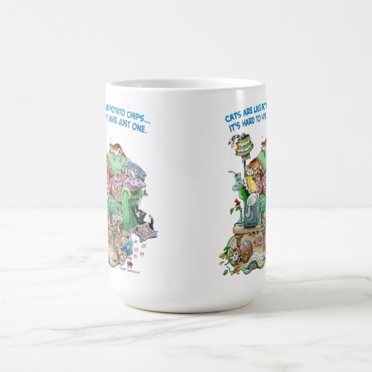 Katten zijn net als potatoechips Mok (Center)