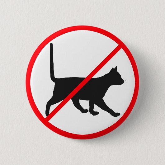 Katten zijn niet toegestaan! ronde button 5,7 cm (Voorkant)