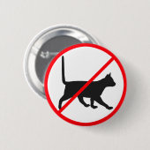 Katten zijn niet toegestaan! ronde button 5,7 cm (Voorkant /achterkant)