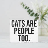 Katten zijn ook mensen briefkaart (Staand voorkant)