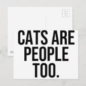 Katten zijn ook mensen briefkaart (Voorkant / Achterkant)