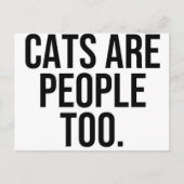 Katten zijn ook mensen briefkaart (Voorkant)