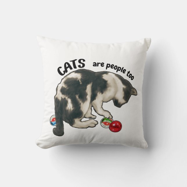 KATten zijn ook mensen, kat en KNikkers Kussen (Voorkant)