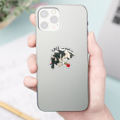 KATten zijn OOK mensen, Kunstwerk van Kat en Knikk Sticker (Telefoon)