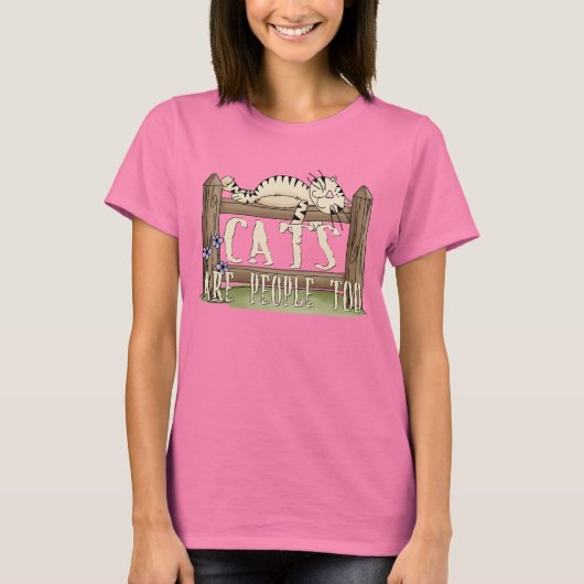 Katten zijn ook mensen t-shirt (Voorkant)