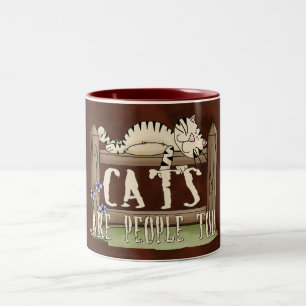 Katten zijn ook mensen tweekleurige koffiemok