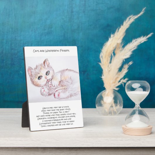 Katten zijn prachtige vrienden gedicht fotoplaat (Zijkant)