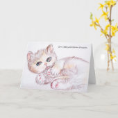 Katten zijn prachtige vrienden gedicht kaart (Gele Bloem)