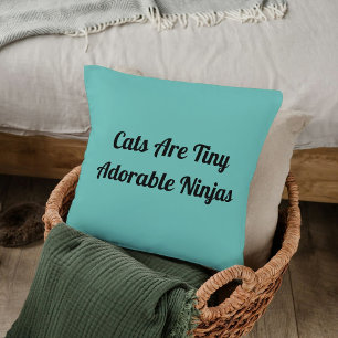 Katten zijn Schattige ninja's gepersonaliseerd lic Kussen