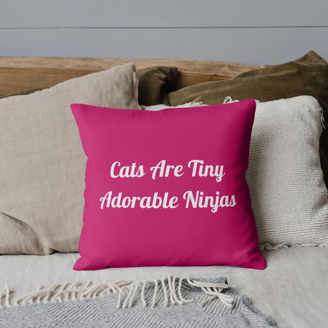 Katten zijn schattige ninjas gepersonaliseerde cit kussen (Creator heeft geüpload)