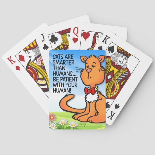 Katten Zijn Slimmer Pokerkaarten (Achterkant)