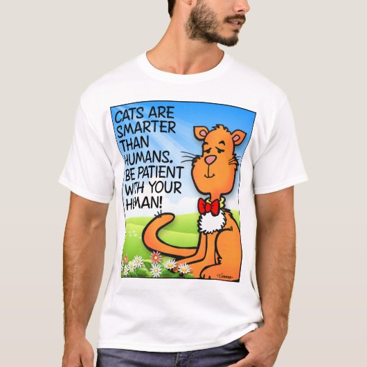 Katten Zijn Slimmer T-shirt (Voorkant)