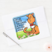 Katten zijn slimmer vierkante sticker (Envelop)