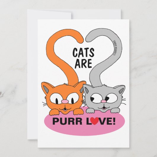 Katten zijn snor liefde vlakke kaart (Voorkant)