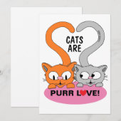 Katten zijn snor liefde vlakke kaart (Voorkant / Achterkant)