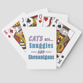 Katten zijn Snuggles en Shenanigans Pokerkaarten