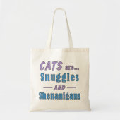 Katten zijn Snuggles en Shenanigans Tote Bag (Voorkant)