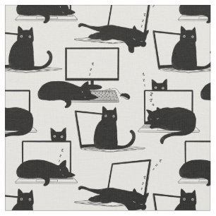 Katten zitten op laptops stof
