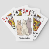 Katten zittend kijkend  pokerkaarten (Achterkant)