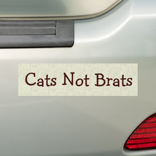 Katten zonder braat bumpersticker (Op auto)