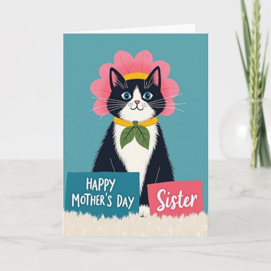 Katten Zus Moeder Dag Kaart (Voorkant)