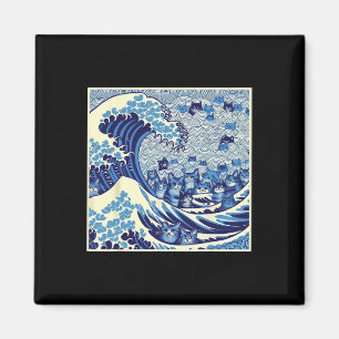 Katten zwaaien voor Kamala Funny Cat Lady Magneet