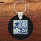 Katten zwaaien voor Kamala Funny Cat Lady Sleutelhanger (Voorkant)