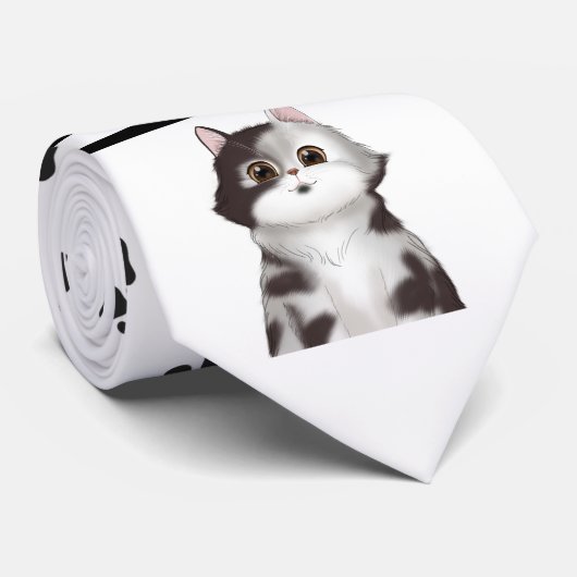 Katten & Zwarte Paws stropdas (Opgerold)