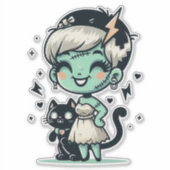 Kattenachterleven Sticker (Voorkant)