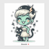 Kattenachterleven Sticker (Vel)