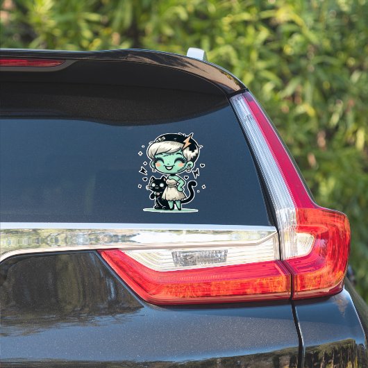 Kattenachterleven Sticker (Auto Zijkant)