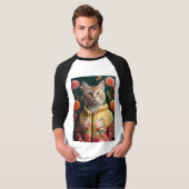 Kattenachtige Design" T-shirt (Voorkant volledig)