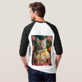 Kattenachtige Design" T-shirt (Achterkant volledig)