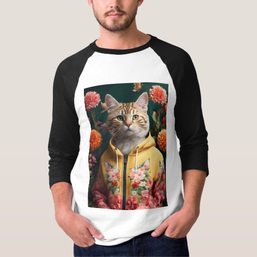 Kattenachtige Design" T-shirt (Voorkant)
