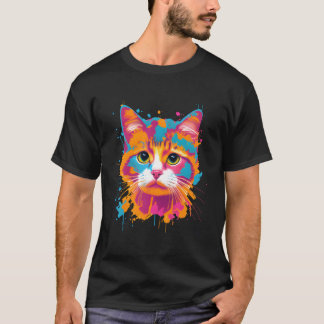 Kattenadoptie voor Kleurrijke Kitten T-shirt