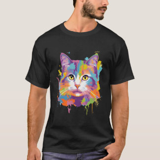 Kattenadoptie voor Kleurrijke Kitten T-shirt