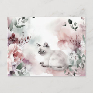 Kattenaquarelprentbriefkaart briefkaart