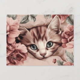 Kattenaquarelprentbriefkaart  briefkaart