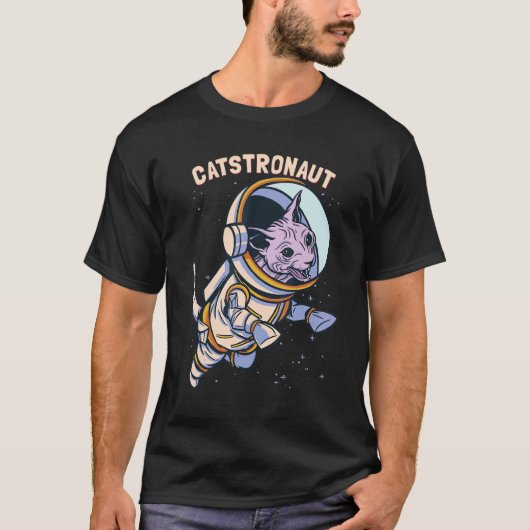 Kattenastronaut Kat Kinderen Ruimte Astronaut T-shirt (Voorkant)