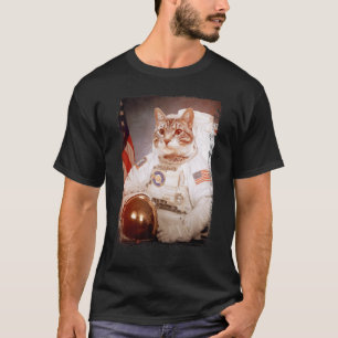 Kattenastronaut Maan Ruimtemissie Dier Astronaut T-shirt