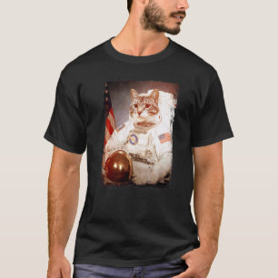 Kattenastronaut Maan Ruimtemissie Dier Astronaut T-shirt