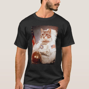 Kattenastronaut Maan Ruimtemissie Dier Astronaut T-shirt