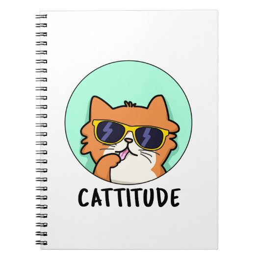 Kattenattitude Grappige Attitude Kattengrap Notitieboek (Voorkant)
